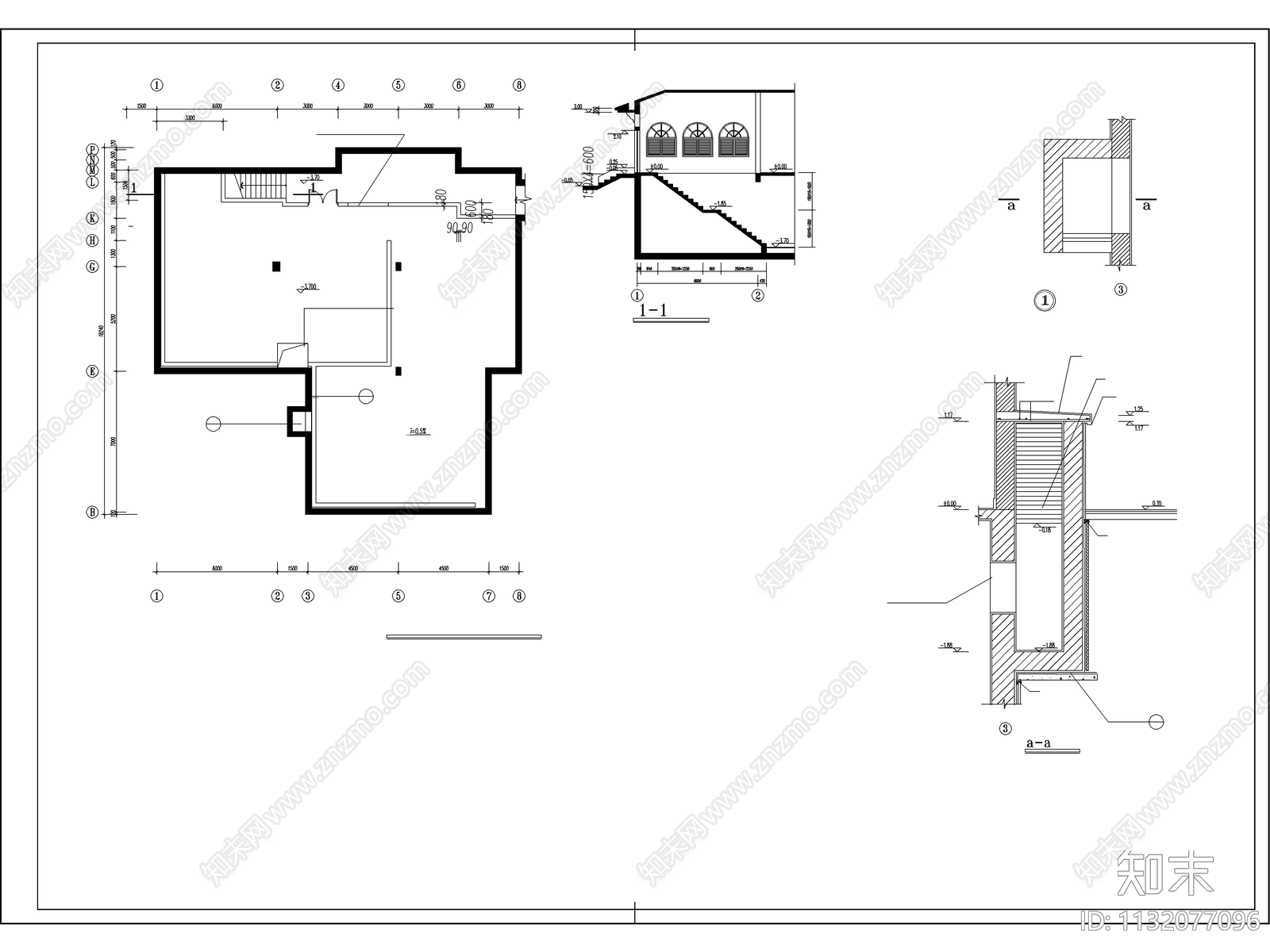 酒店健身中心建筑cad施工图下载【ID:1132077096】