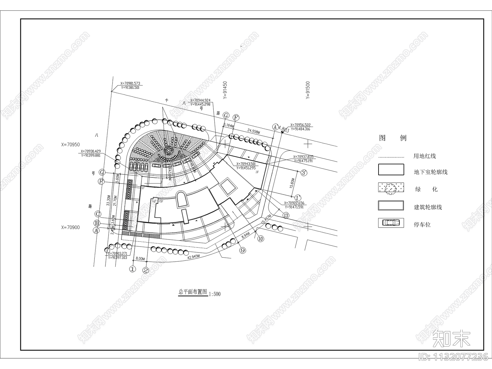 凯悦宾馆建筑cad施工图下载【ID:1132077236】