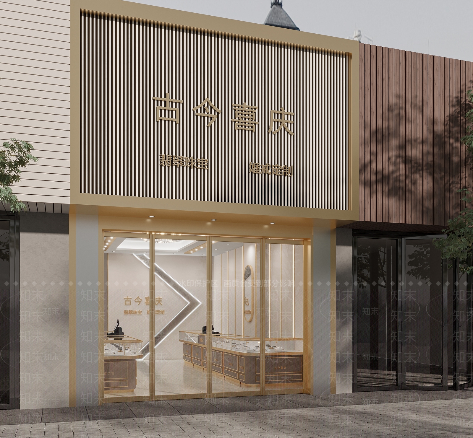 现代珠宝店3D模型下载【ID:1132082171】