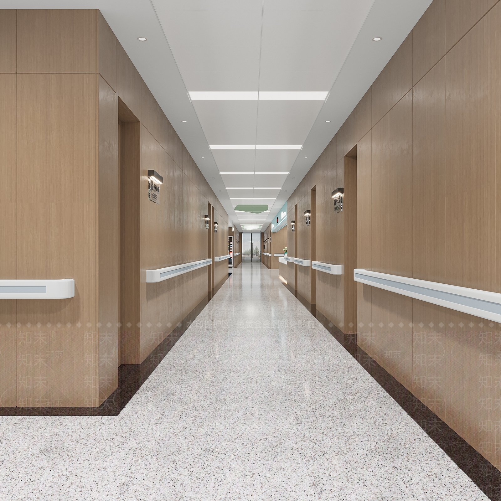 现代医院过道3D模型下载【ID:1132082224】