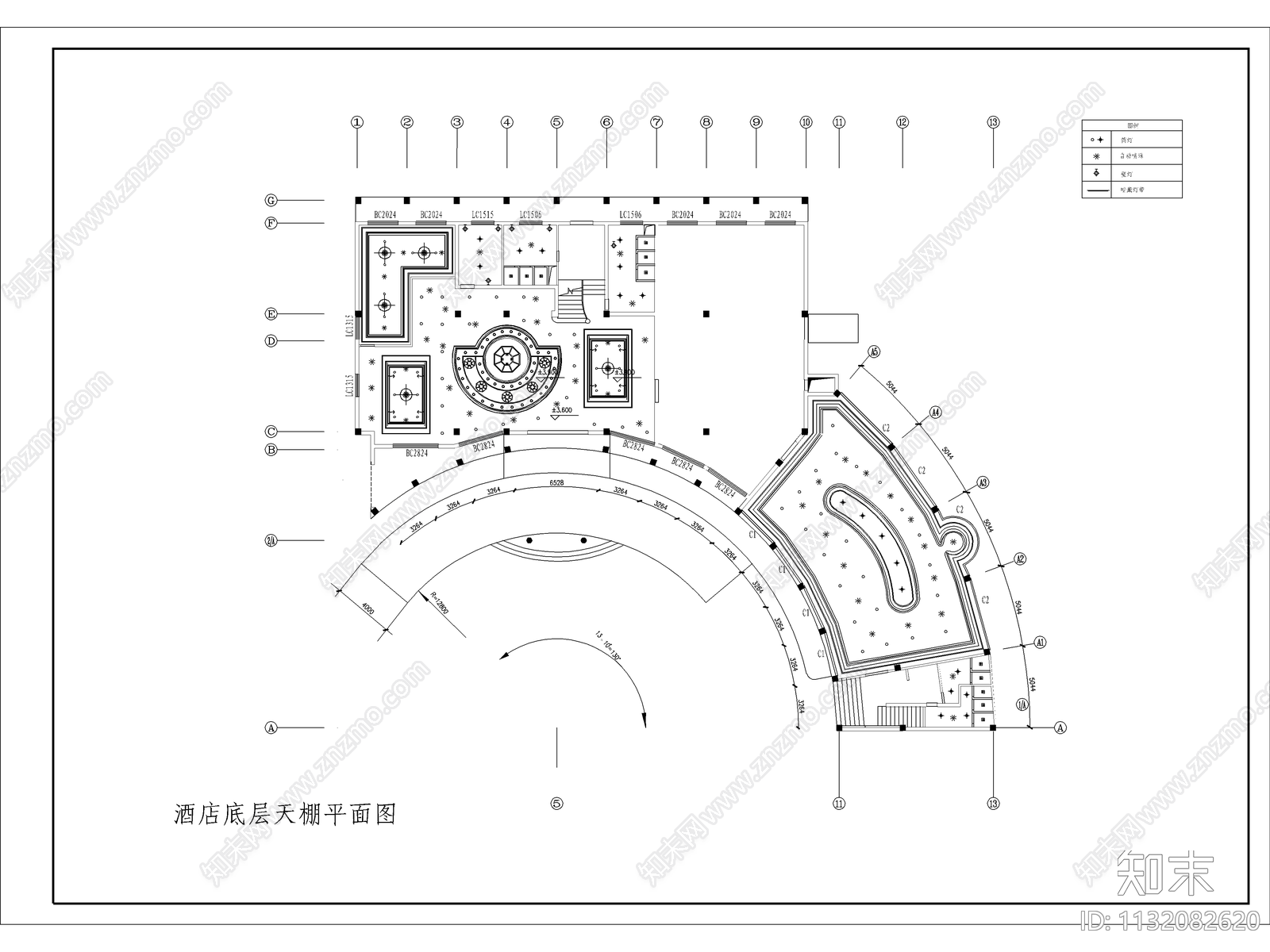 酒店装修cad施工图下载【ID:1132082620】