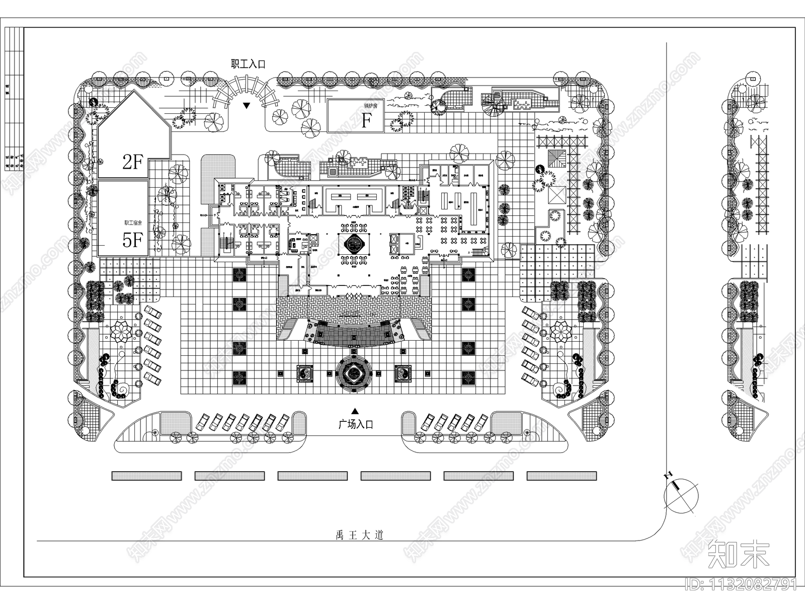 酒店建筑cad施工图下载【ID:1132082791】