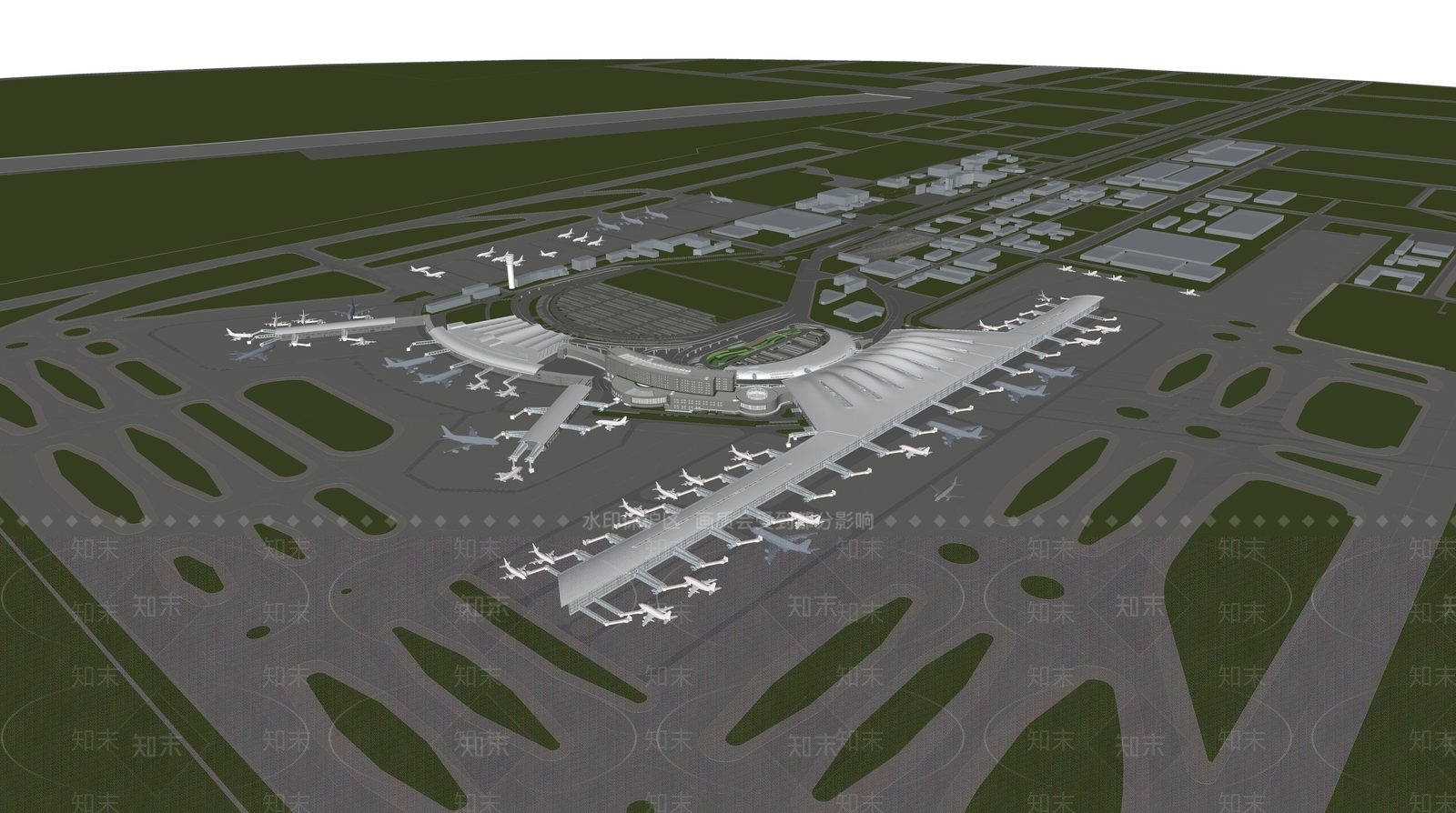 现代机场SU模型下载【ID:1132091783】