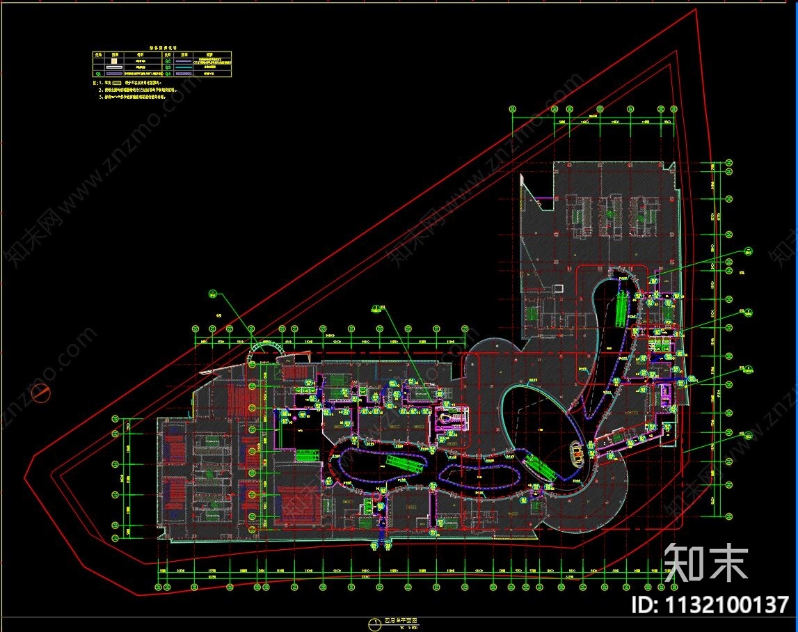 电影院平面布置图cad施工图下载【ID:1132100137】