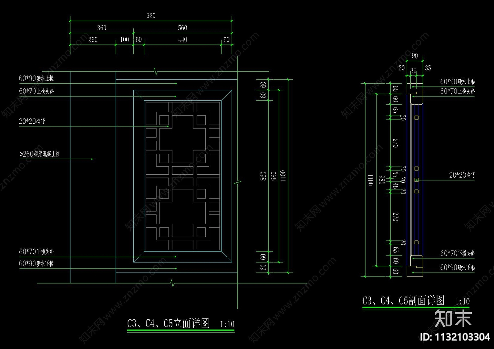 中式古建三江阁建筑全套cad施工图下载【ID:1132103304】