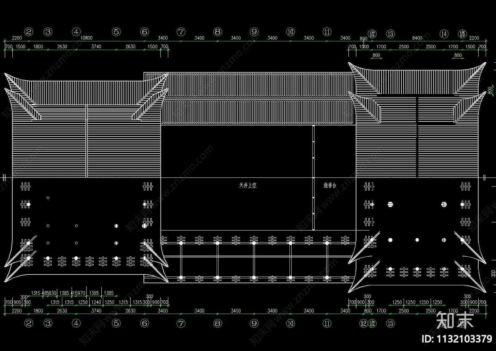 中式古建戏台祠堂建筑全套cad施工图下载【ID:1132103379】