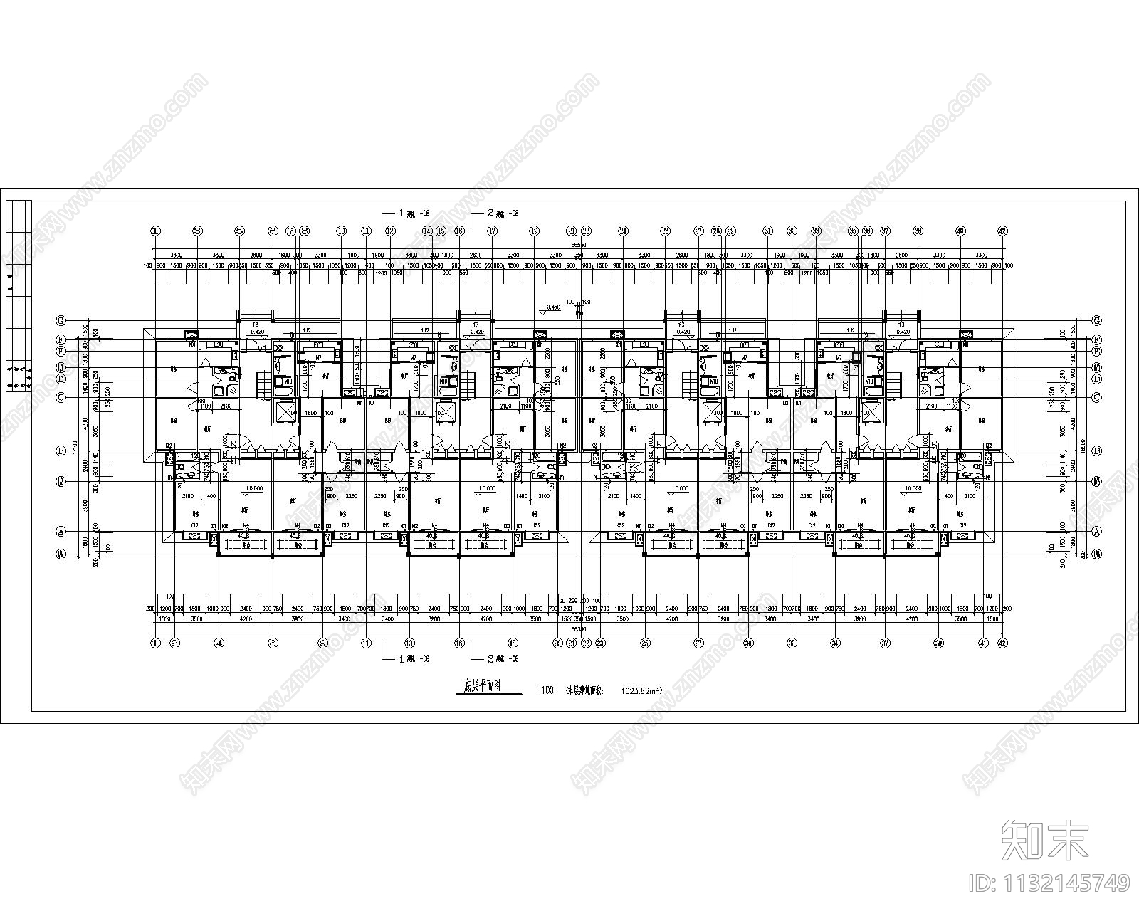 12层小高层住宅建筑施工图下载【ID:1132145749】