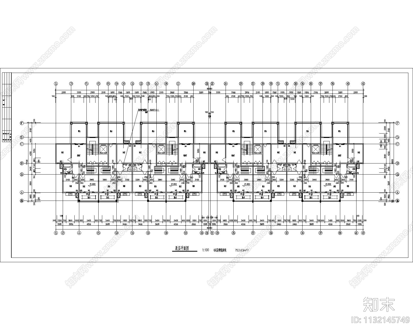 12层小高层住宅建筑施工图下载【ID:1132145749】