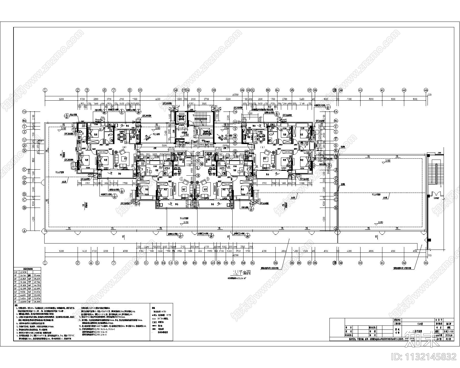 多层结构建筑cad施工图下载【ID:1132145832】