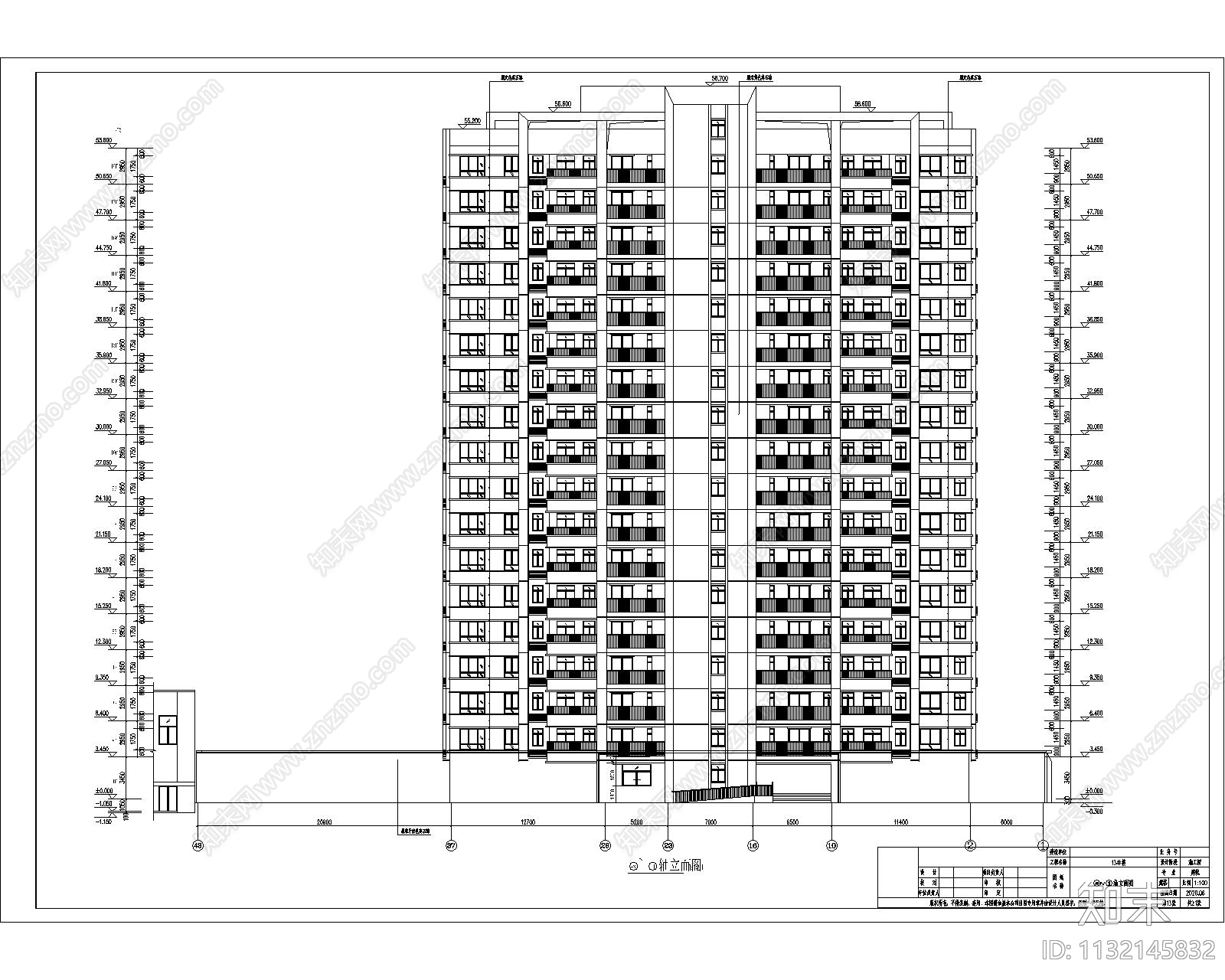 多层结构建筑cad施工图下载【ID:1132145832】