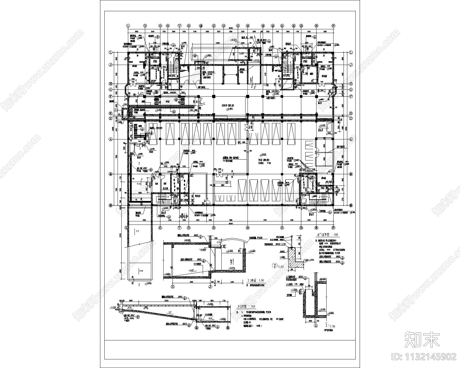 高层住宅楼加地下室全套施工图下载【ID:1132145902】