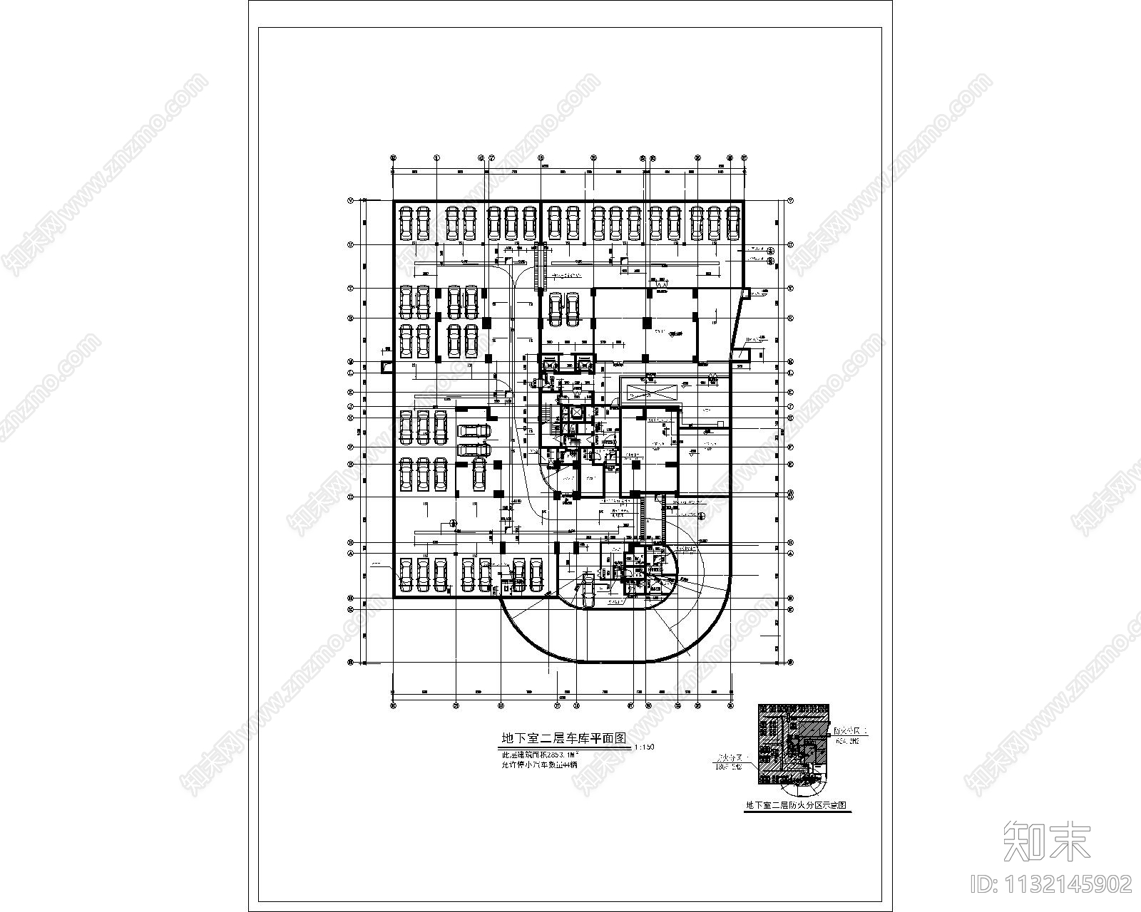 高层住宅楼加地下室全套施工图下载【ID:1132145902】