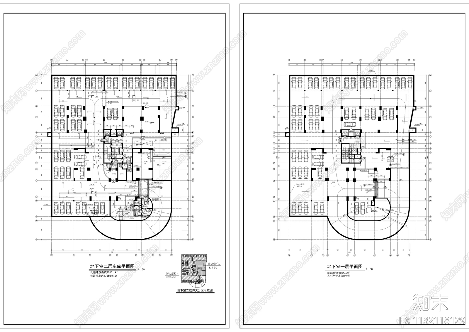 高层住宅楼建筑cad施工图下载【ID:1132118129】