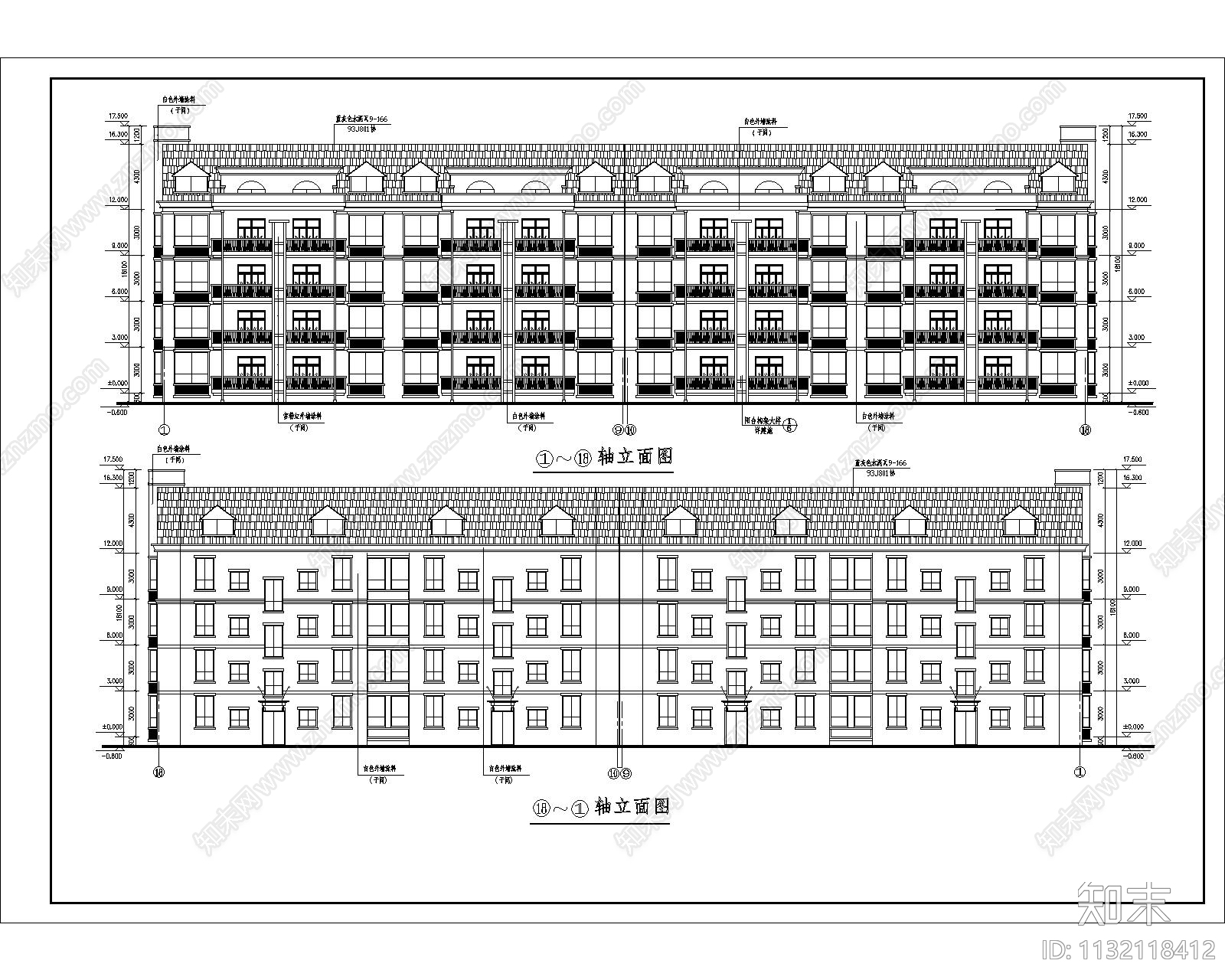 多层住宅楼总图cad施工图下载【ID:1132118412】