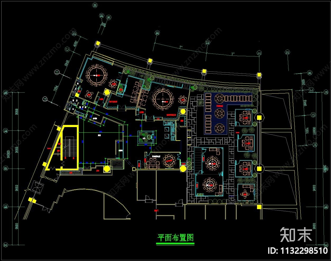 西餐厅平面布置图施工图下载【ID:1132298510】