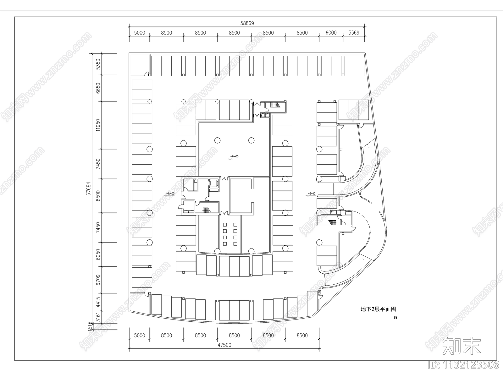 酒店办公楼建筑cad施工图下载【ID:1132123506】