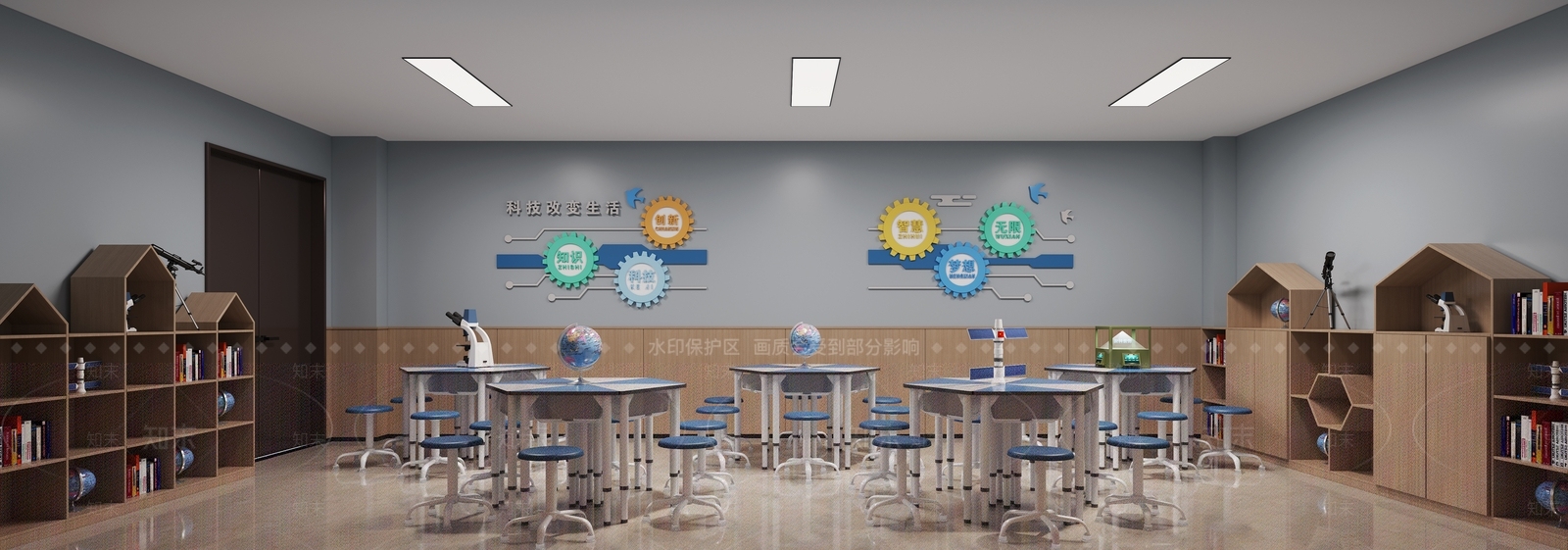现代科学实验室3D模型下载【ID:1132129802】