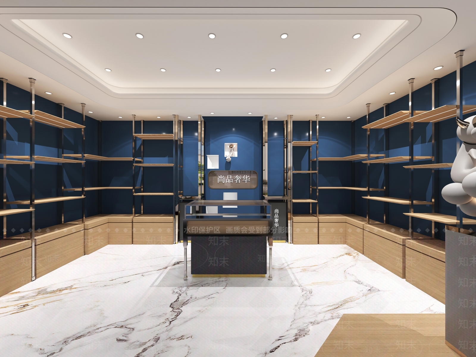 现代服装鞋店3D模型下载【ID:1132134024】