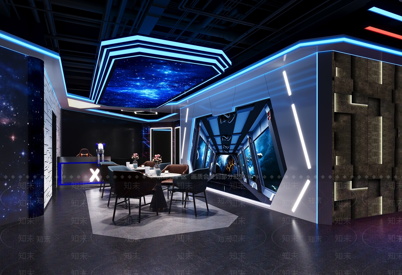 现代网吧网咖3D模型下载【ID:1132135467】