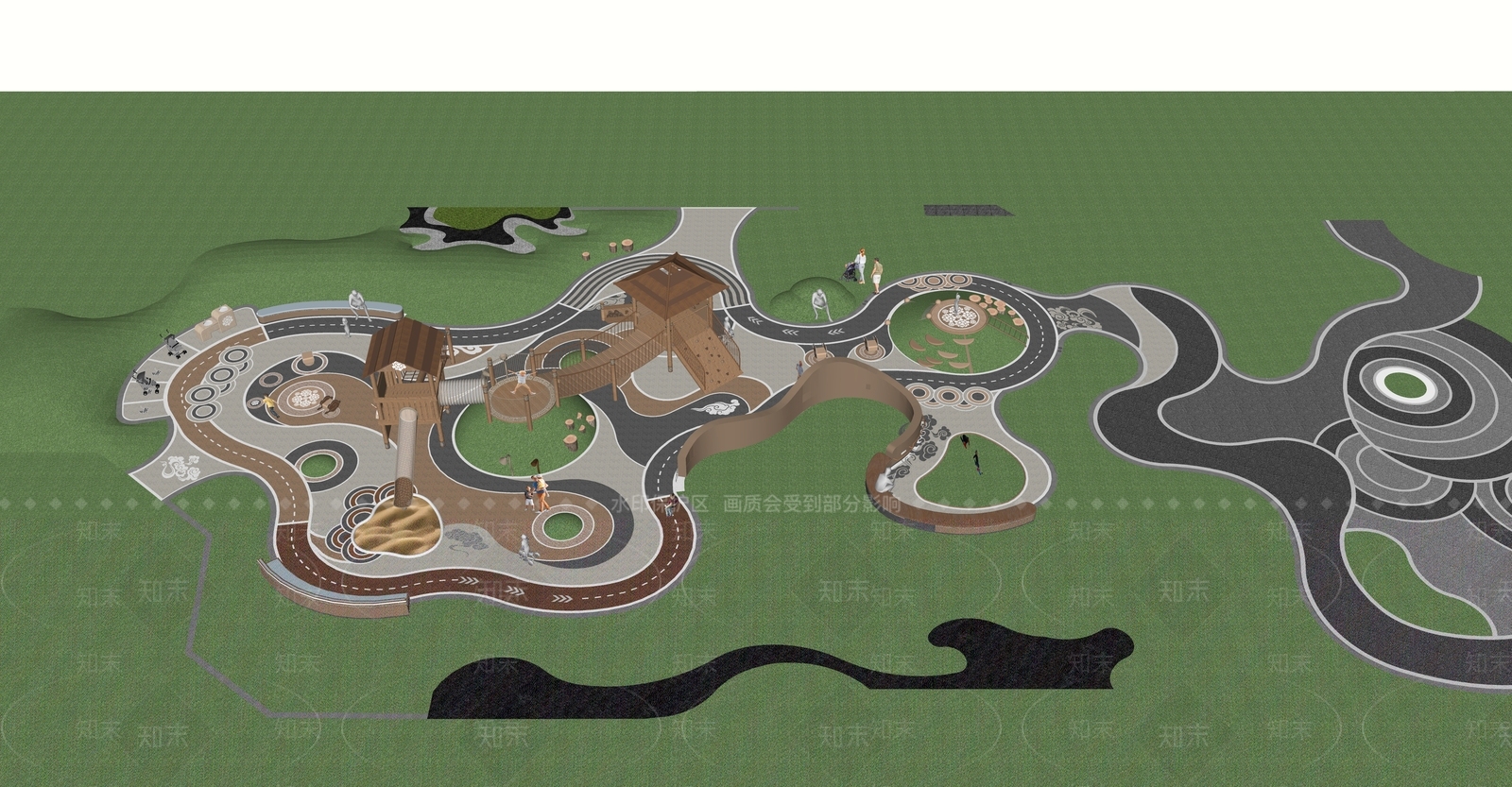 新中式儿童游乐空间SU模型草图