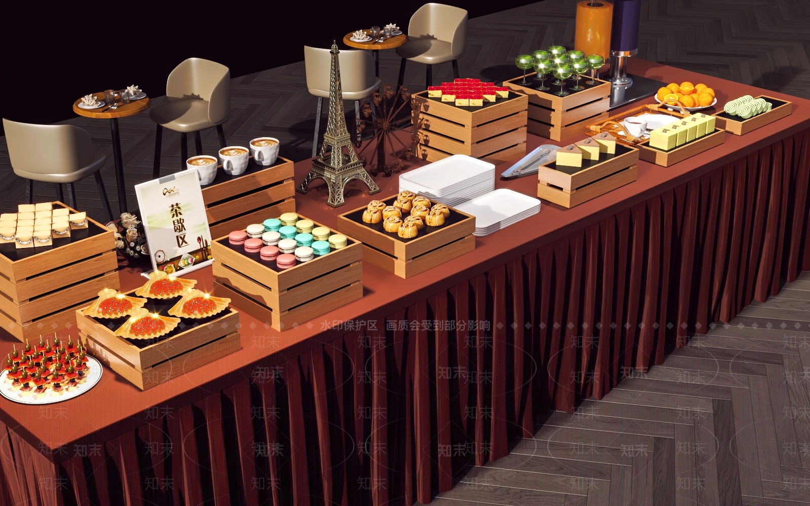 现代取餐台3D模型下载【ID:1132145081】