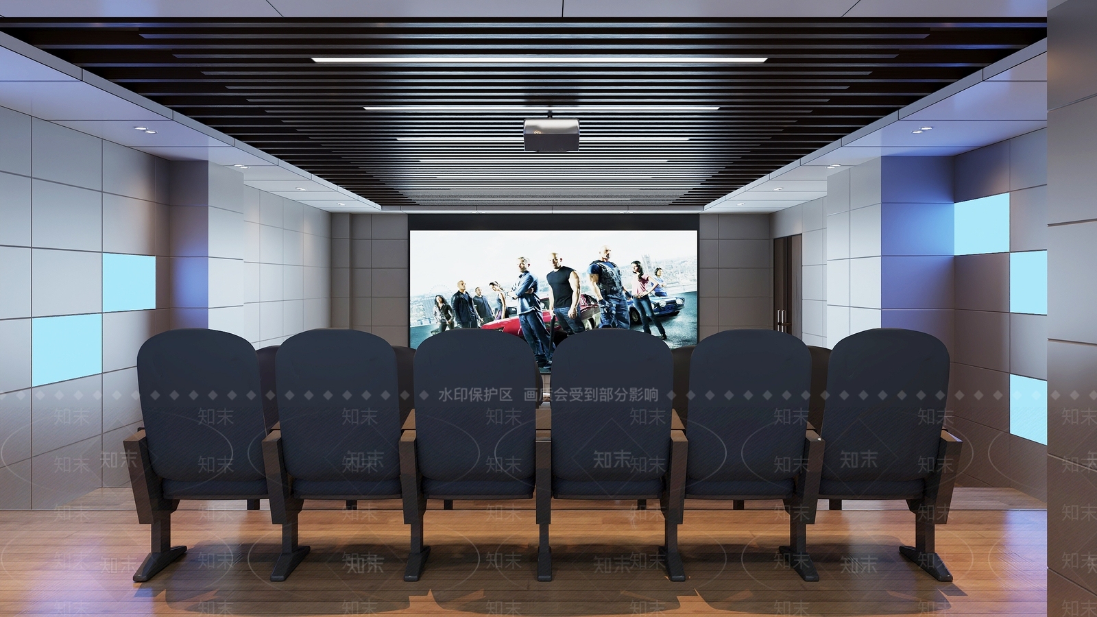 现代影音室3D模型下载【ID:1132146043】