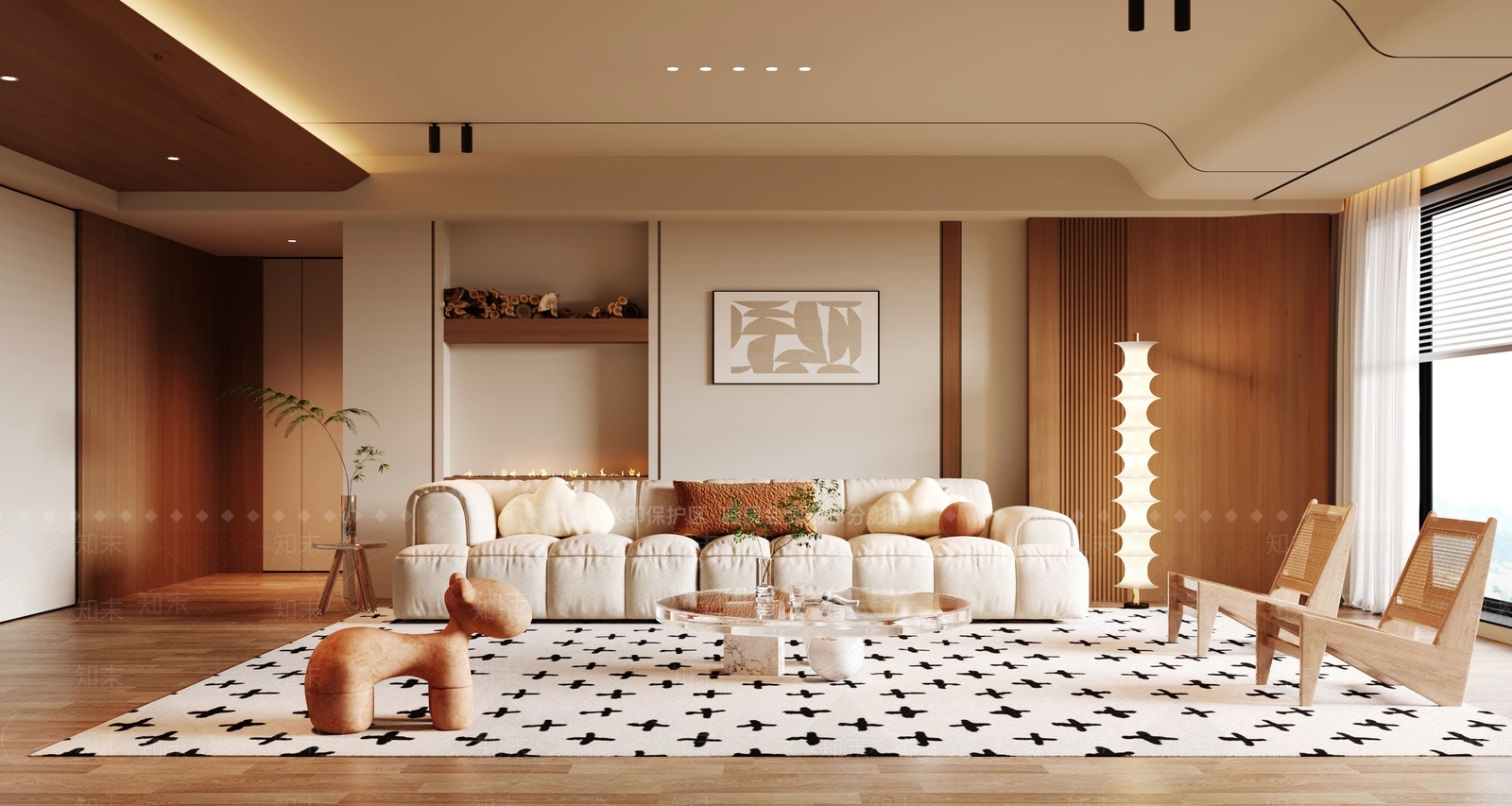 法式客厅3D模型下载【ID:1132145947】