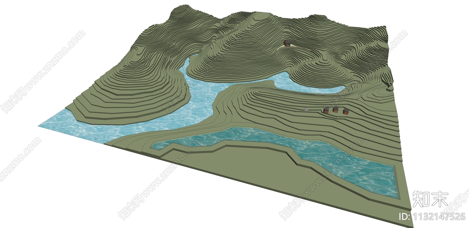 现代微地形SU模型下载【ID:1132147526】