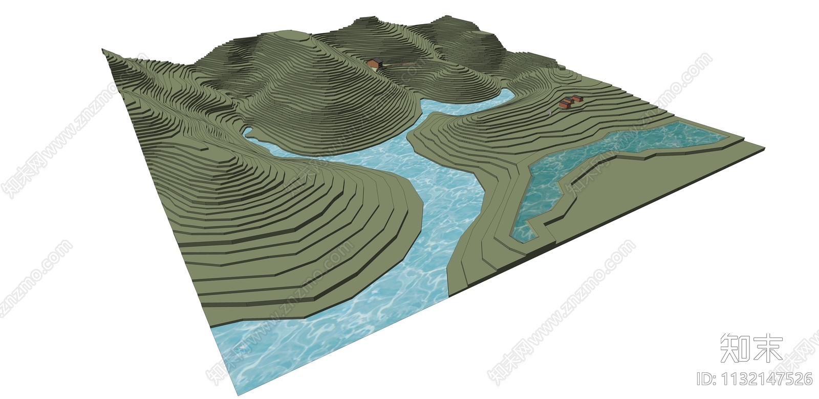 现代微地形SU模型下载【ID:1132147526】