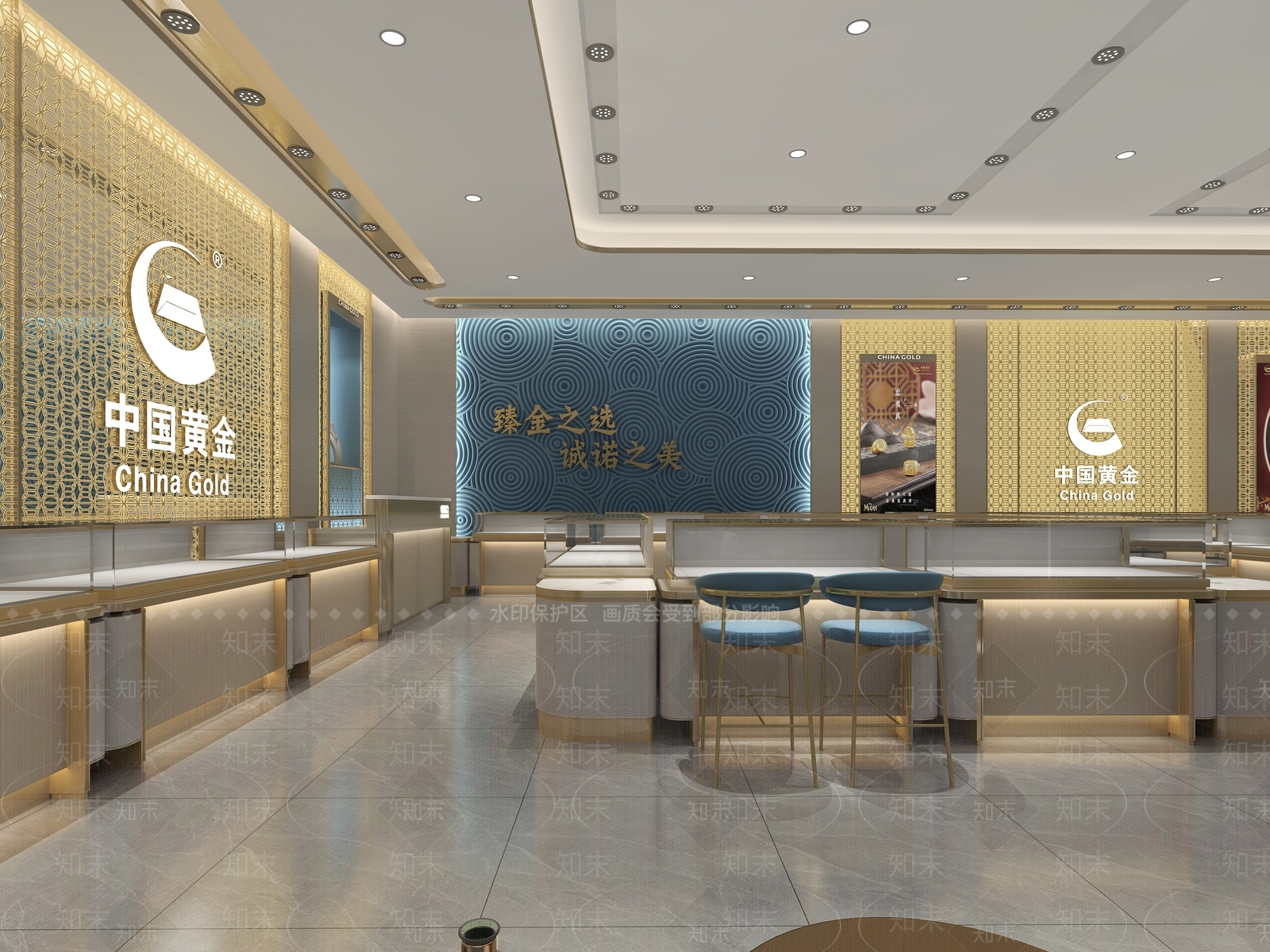 现代珠宝店3D模型下载【ID:1132147863】