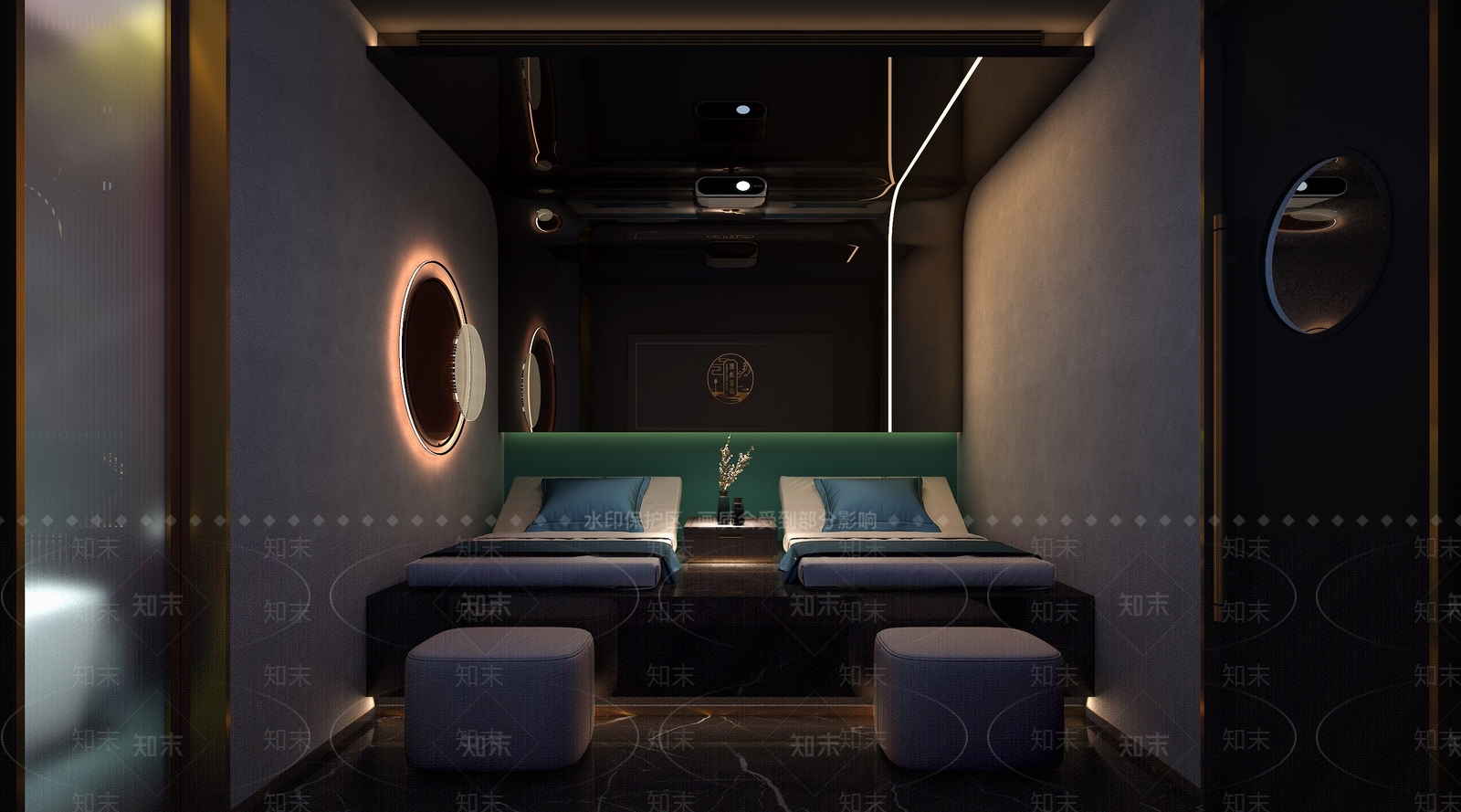 现代洗浴中心3D模型下载【ID:1132153644】