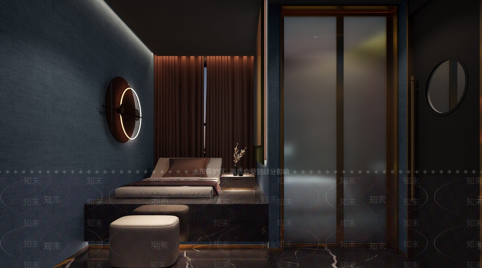 现代足浴包间3D模型下载【ID:1132154002】