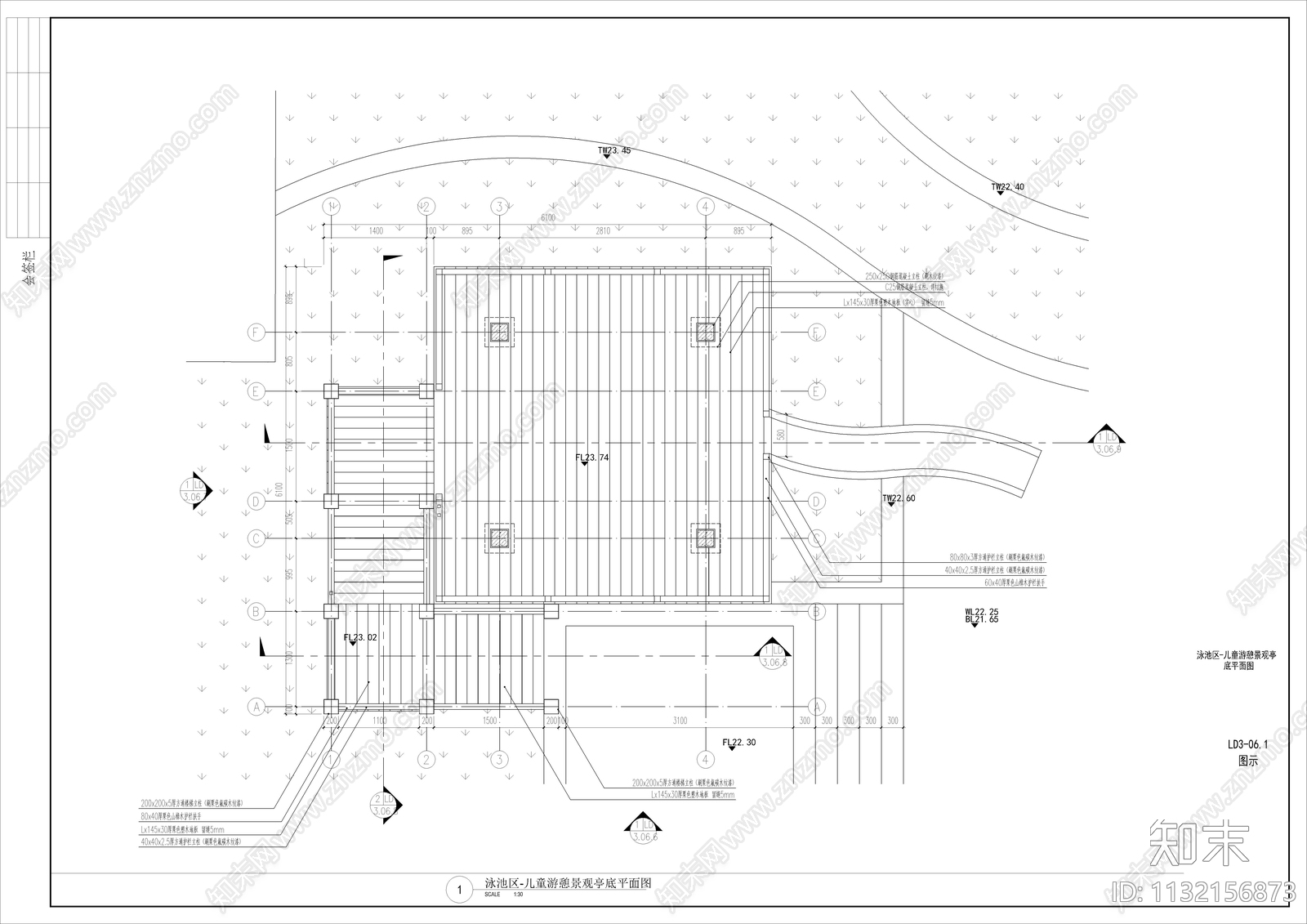 特色景观亭cad施工图下载【ID:1132156873】