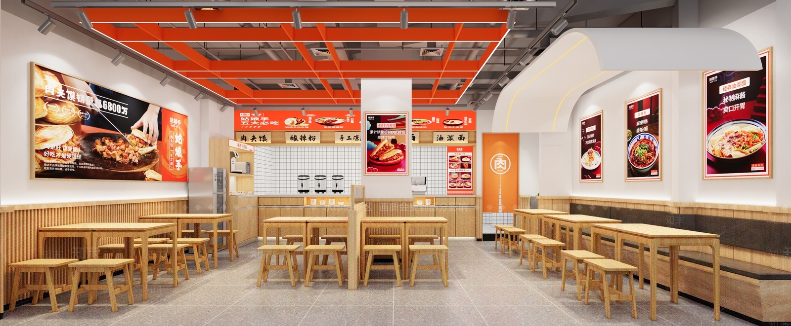 现代快餐店SU模型下载【ID:1132158319】