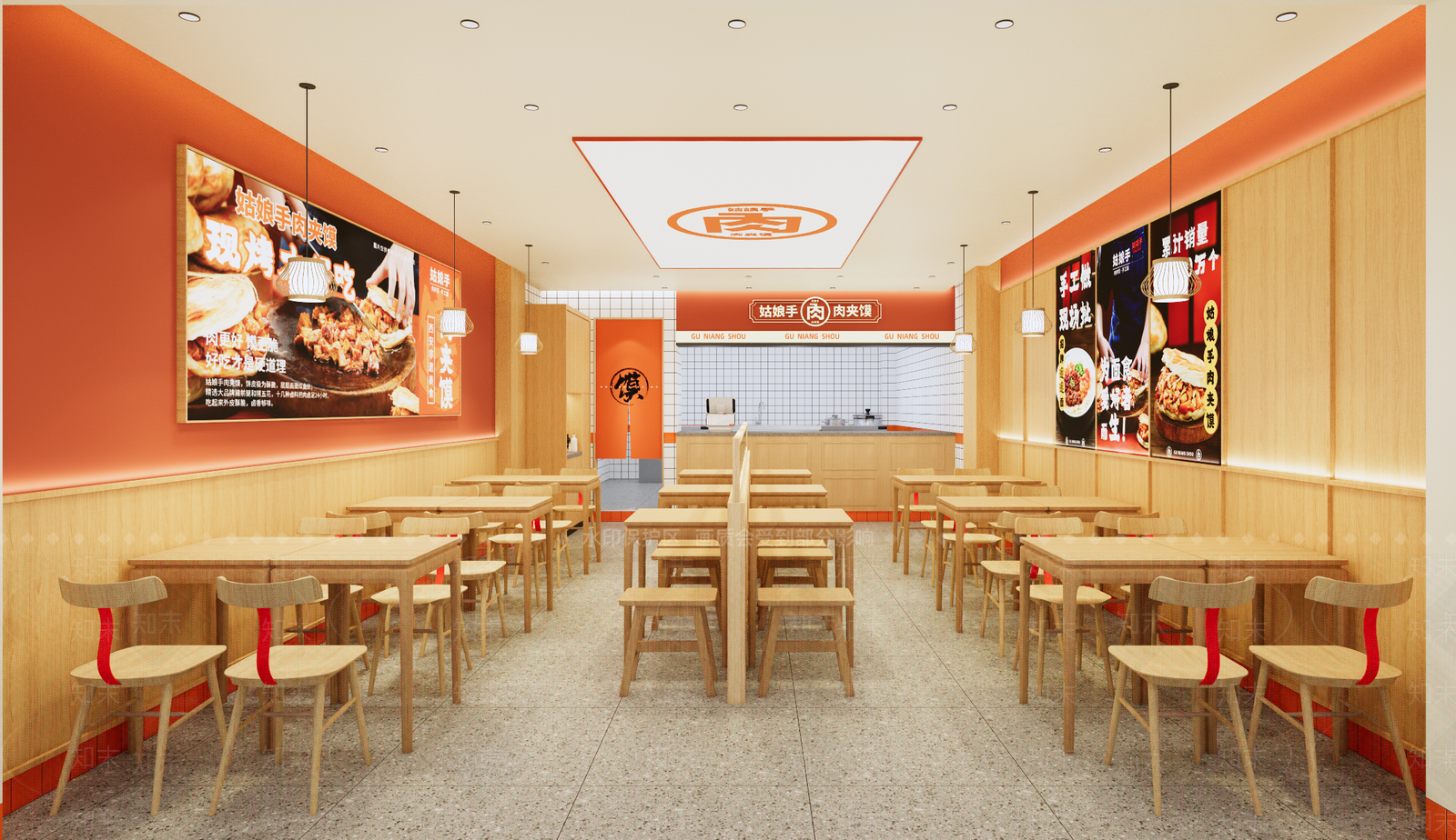 现代快餐店SU模型下载【ID:1132159006】