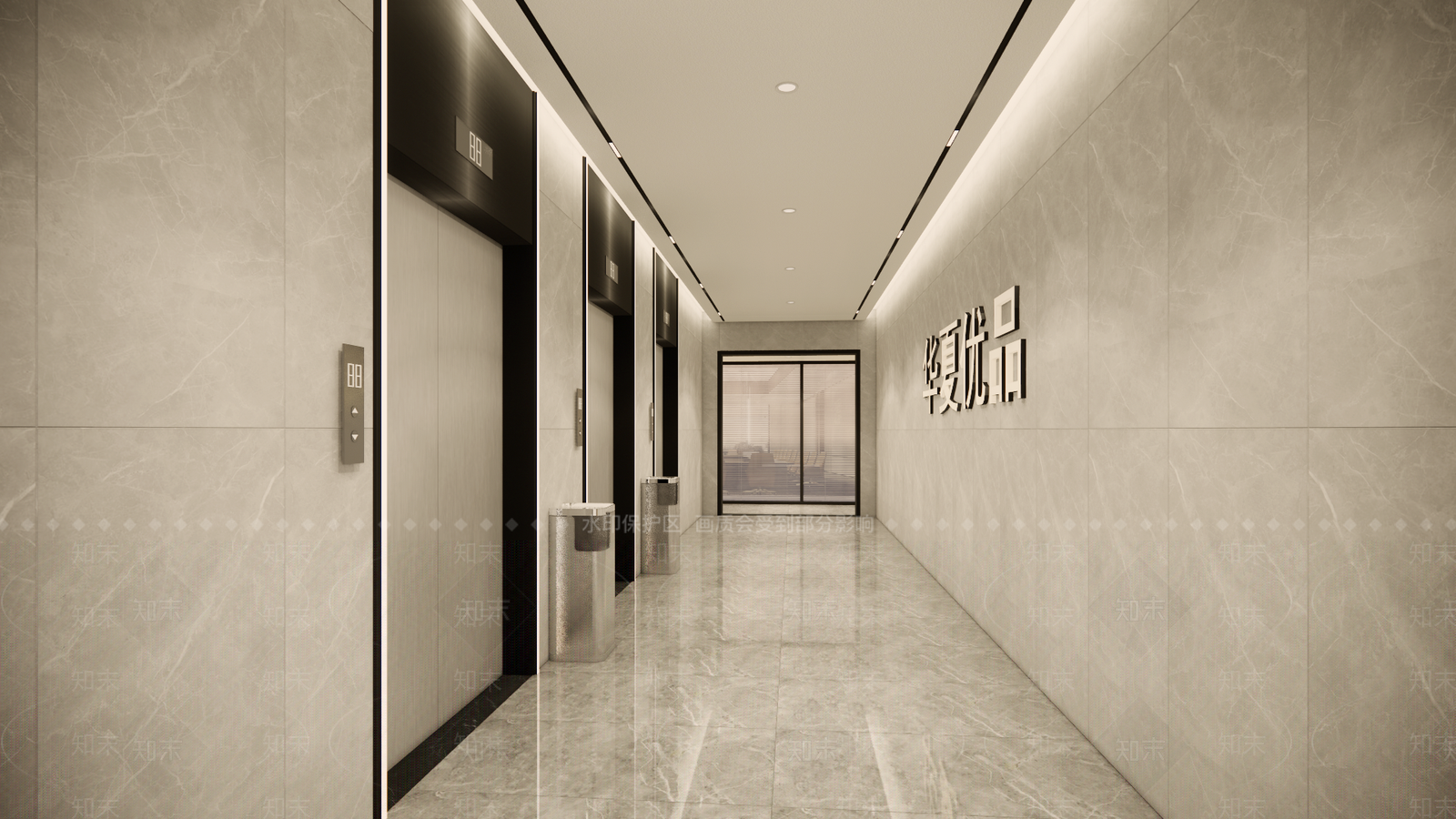 现代公司电梯厅SU模型下载【ID:1132809036】
