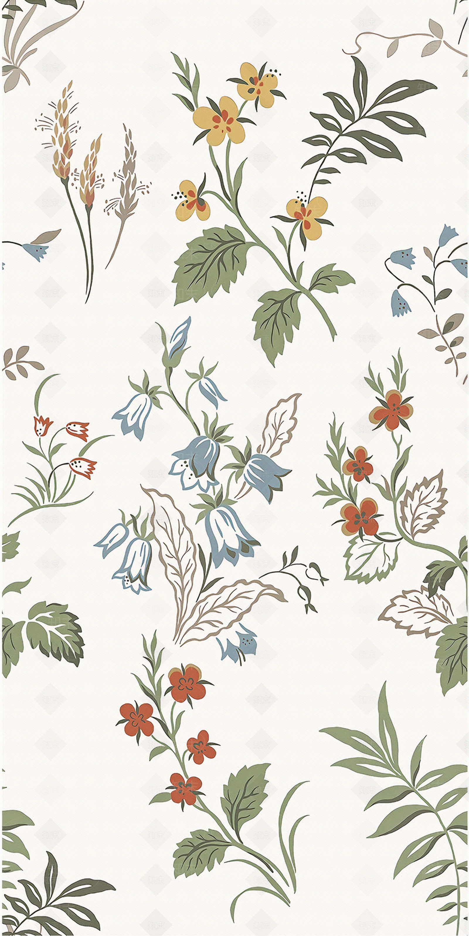 小新清新碎花艺术花砖贴图下载【ID:1132165309】