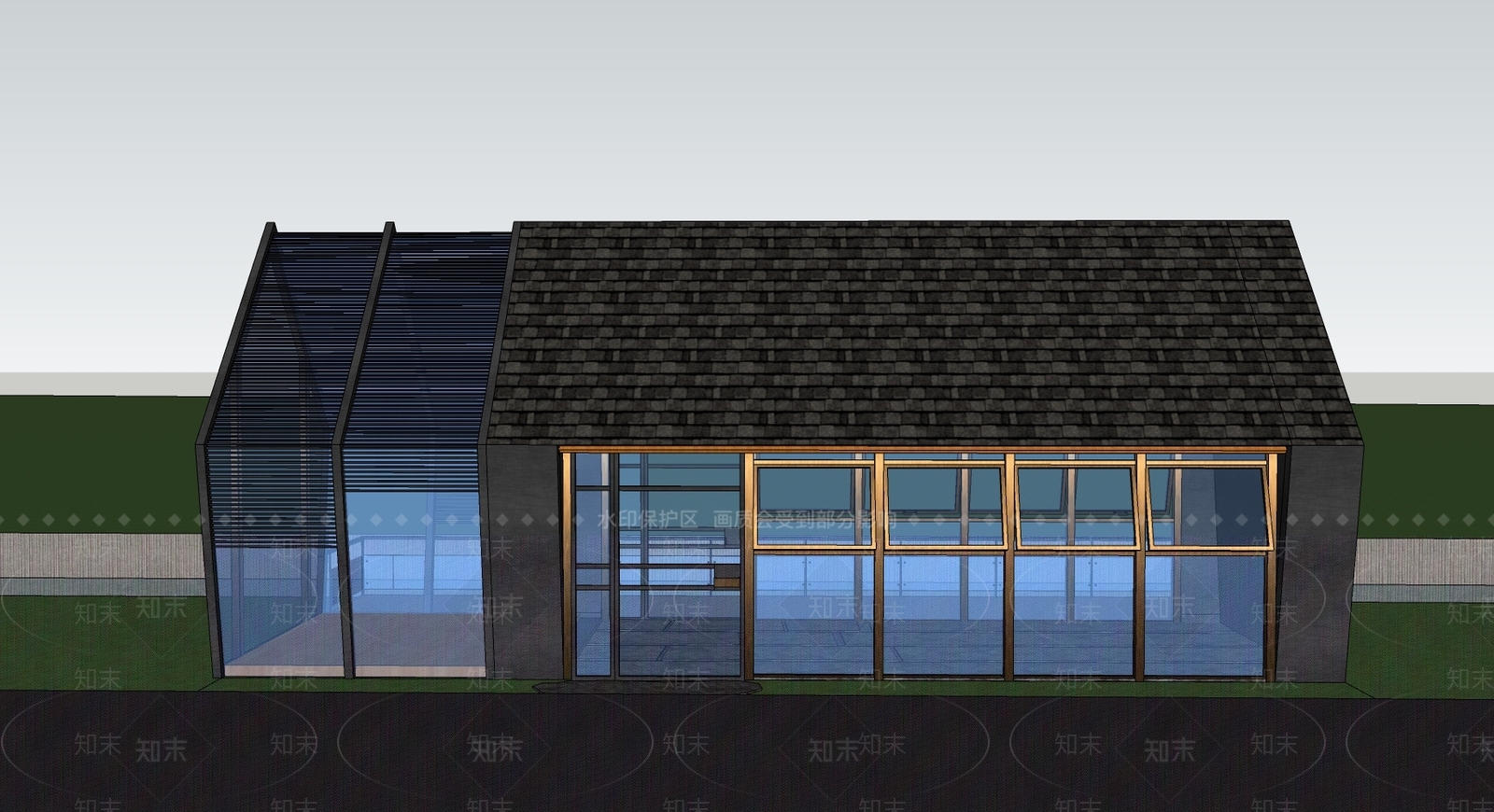 现代餐饮建筑SU模型下载【ID:1132166584】