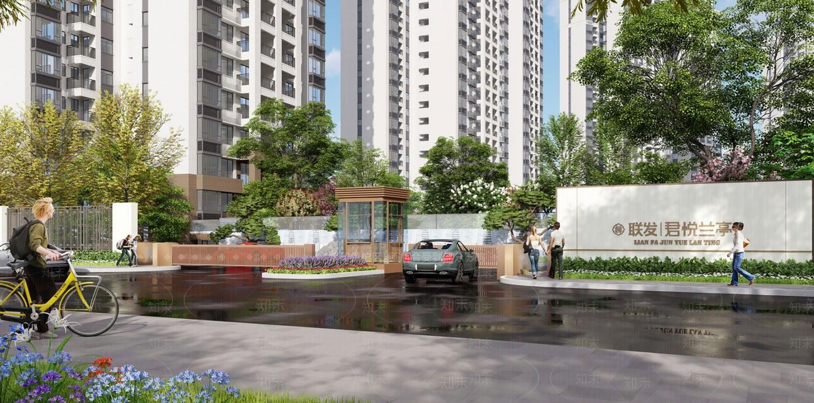 现代小区入口大门SU模型下载【ID:1132166920】