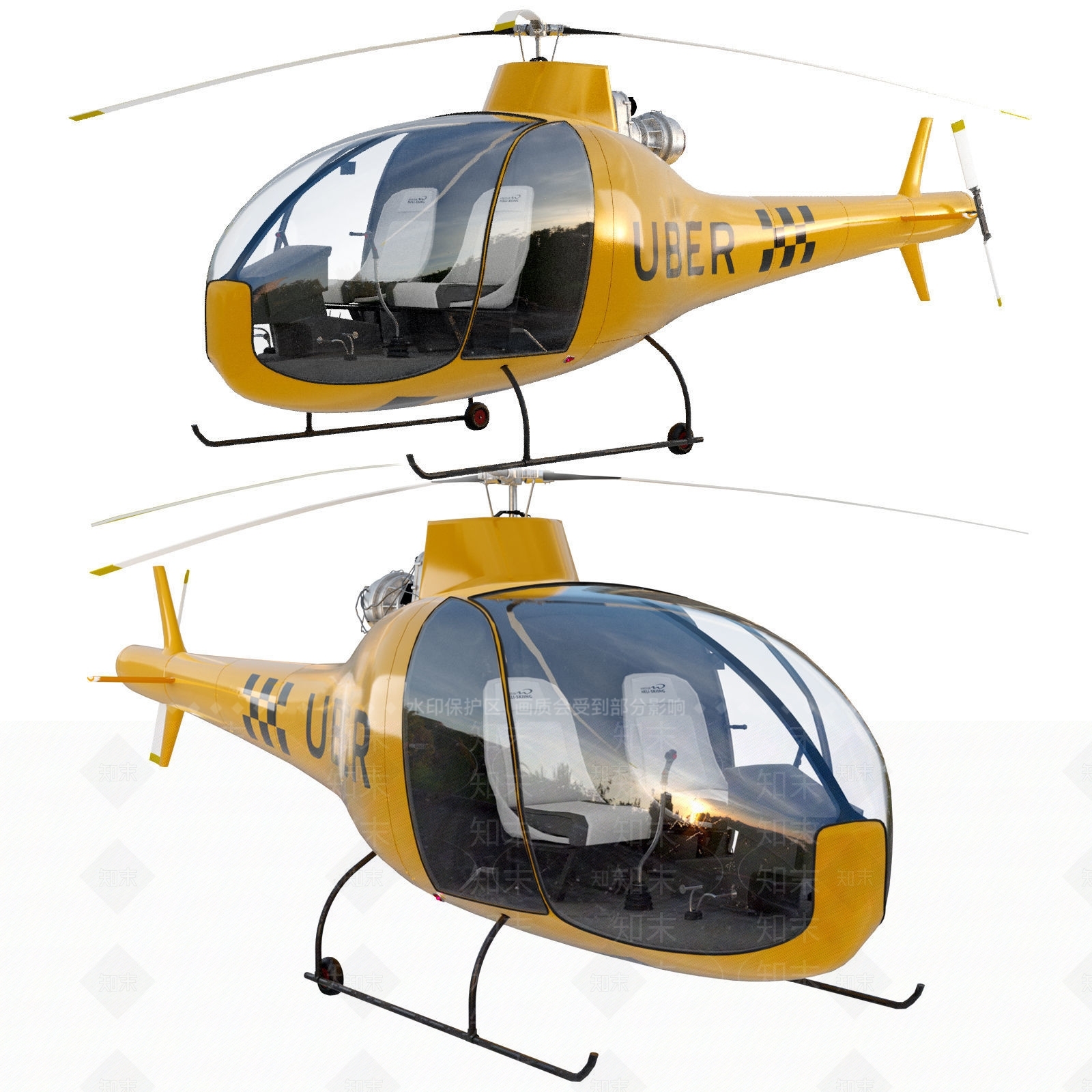 现代直升机3D模型下载【ID:1132171588】