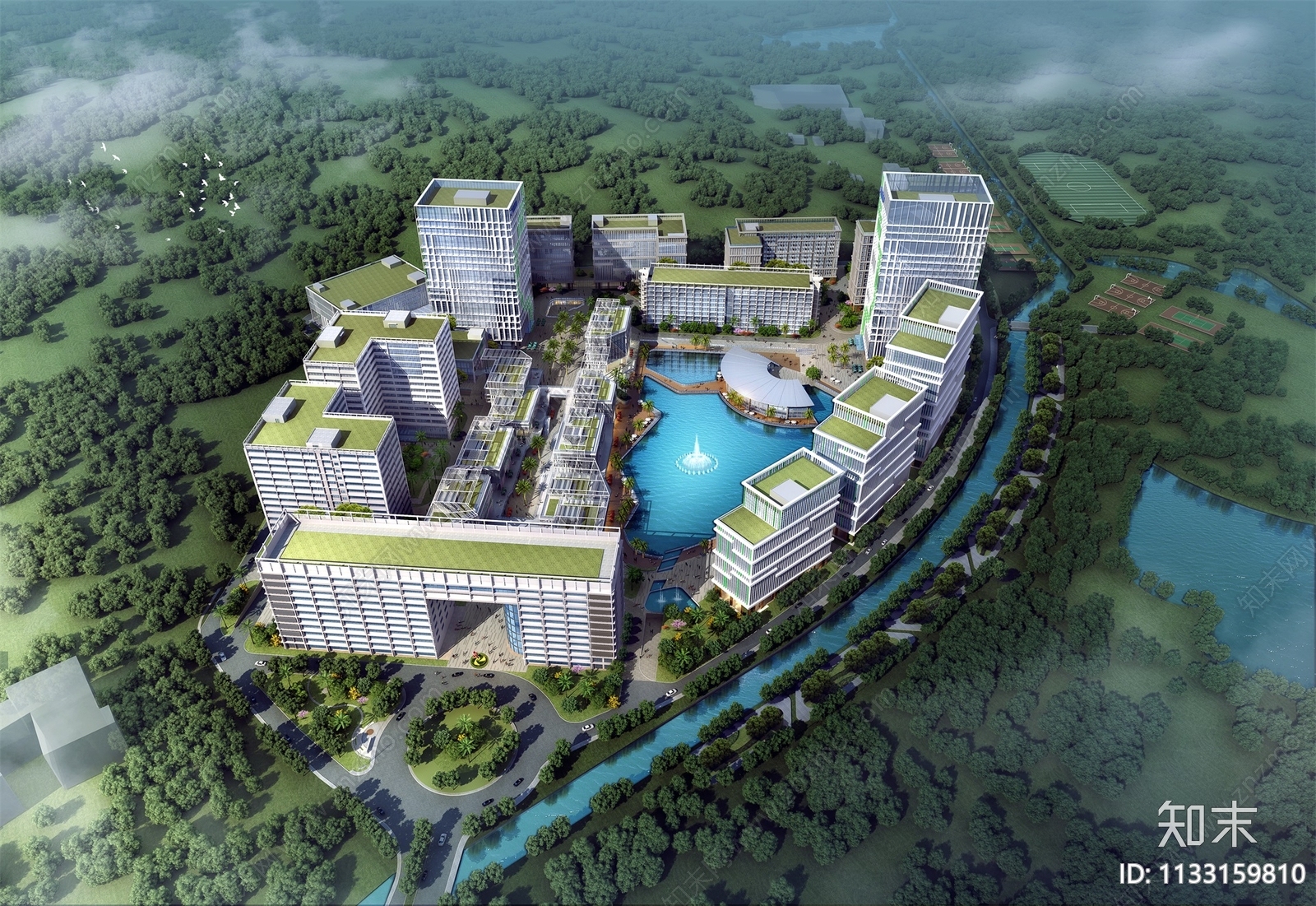 珠海清华科技园cad施工图下载【ID:1133159810】