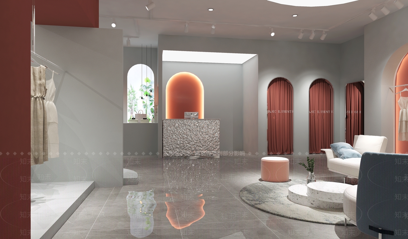 现代服装鞋店3D模型下载【ID:1132178112】
