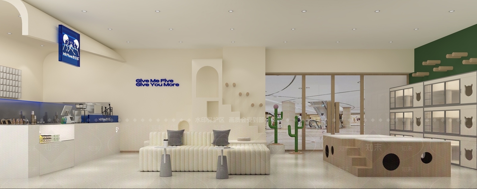 现代奶茶店3D模型下载【ID:1132183401】