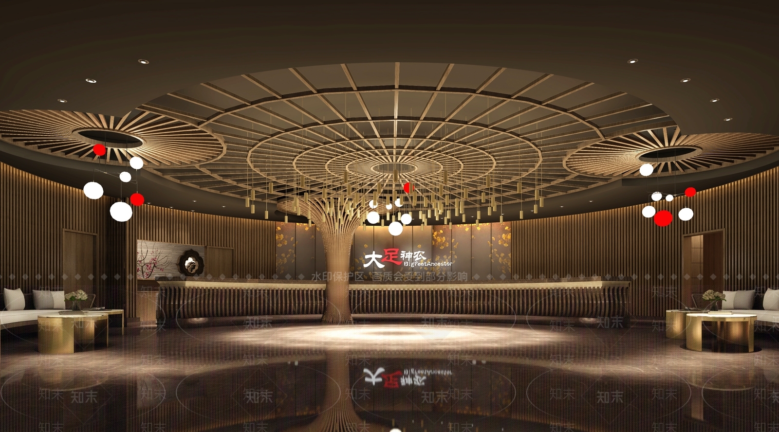 现代足浴大厅3D模型下载【ID:1132184218】