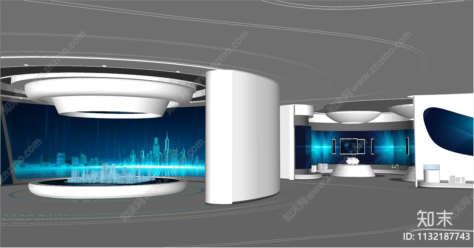 现代科技企业展厅SU模型下载【ID:1132187743】