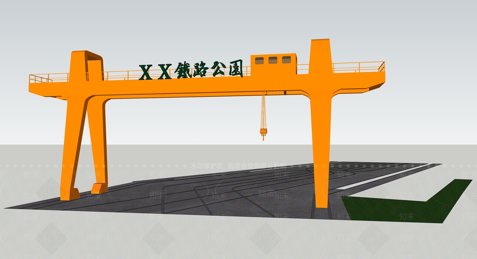 现代入口大门SU模型下载【ID:1132188846】