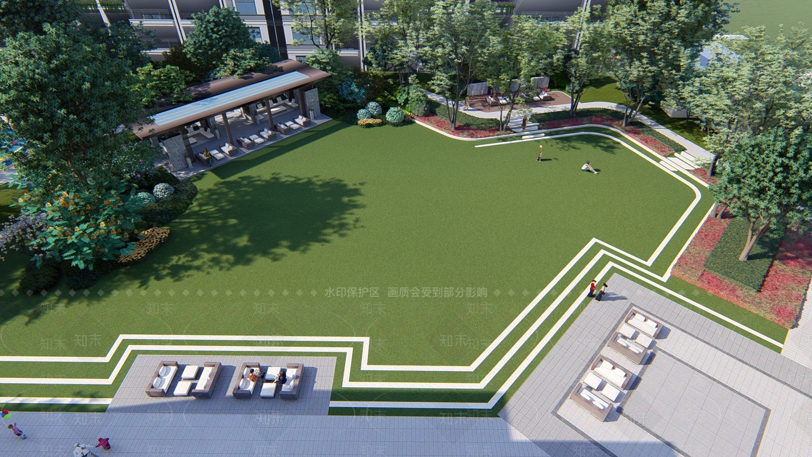 现代示范区景观SU模型下载【ID:1132192230】