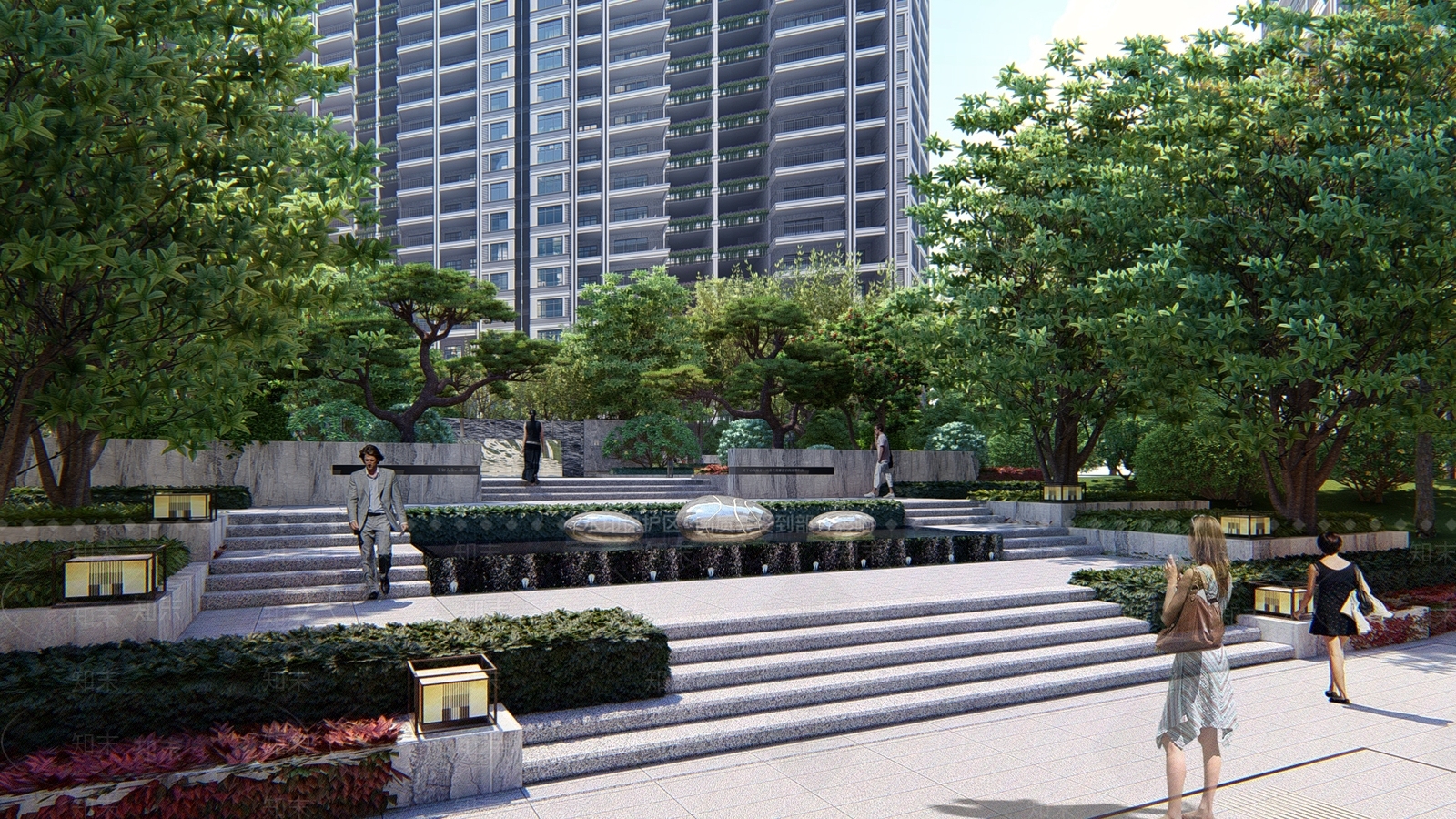 现代示范区景观SU模型下载【ID:1132192230】