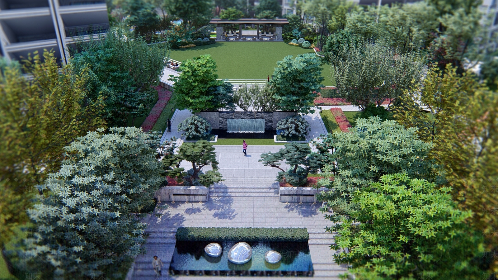 现代示范区景观SU模型下载【ID:1132192230】