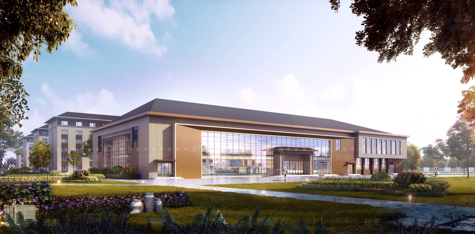 现代大学食堂大楼3D模型下载【ID:1132194080】